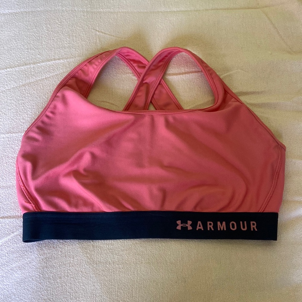 Pink Under Armour sports bra. XXL